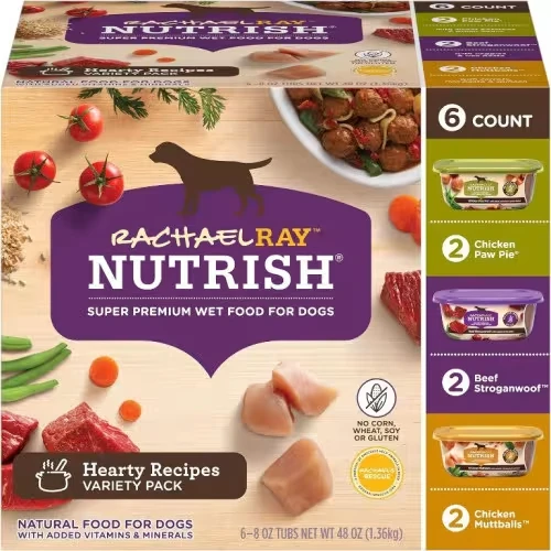 Delicious and Nutritious Rachael Ray Nutrish Wet Dog Food Variety Pack - Perfect for Picky Eaters!