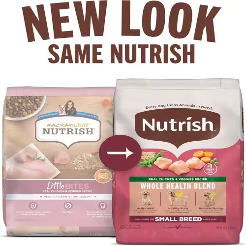 Nutrish Little Bites: Premium Natural Dry Dog Food with Real Chicken & Veggies - Perfect for Small Breeds