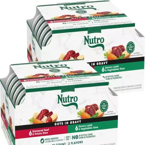 Nutro Natural Choice Cuts in Gravy Wet Dog Food - Delicious Lamb and Beef Variety Pack for Happy, Healthy Dogs