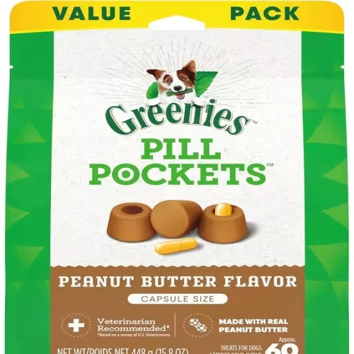 Transform Pill Time into Treat Time with Greenies Pill Pockets for Dogs - Soft, Delicious Peanut Butter Flavor
