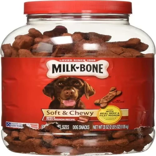 Delicious Milk Bone Soft & Chewy Dog Snacks - Irresistible Beef & Filet Mignon Flavor for Happy, Healthy Dogs