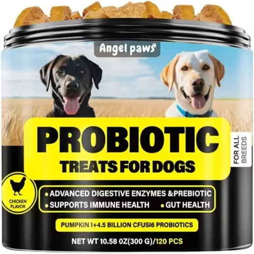 Delicious Grain-Free Probiotics for Dogs - Support Gut Health & Skin Comfort with Soft Chicken Treats