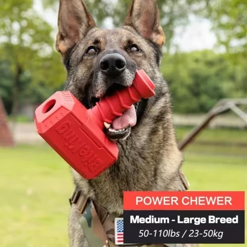 Durable Natural Rubber Dog Toys for Large Aggressive Chewers - Indestructible Fetch & Treat Toy with Lifetime Replacement
