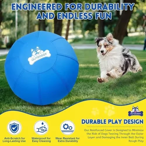 Ultimate Herding Ball for Dogs - 18 Inch Heavy Duty Outdoor Toy for Active Breeds Like Australian Shepherds and Border Collies - Perfect for Backyard Training and Play!