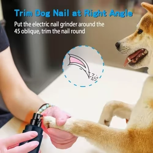 Casfuy Dog Nail Grinder Upgraded: Professional 2-Speed Electric Pet Nail Trimmer – Quiet, Painless Paws Grooming & Smoothing for Stress-Free Care of Small, Medium, Large Dogs & Cats