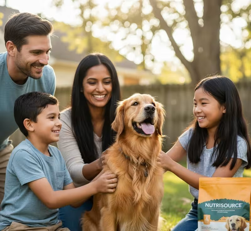 Dog enjoying Nutrisource Chicken and Rice